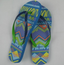 Colorful lady flip flops