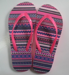 Colorful lady flip flops