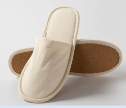 Eco Friendly Natural Cotton fabric Hotel Slipper